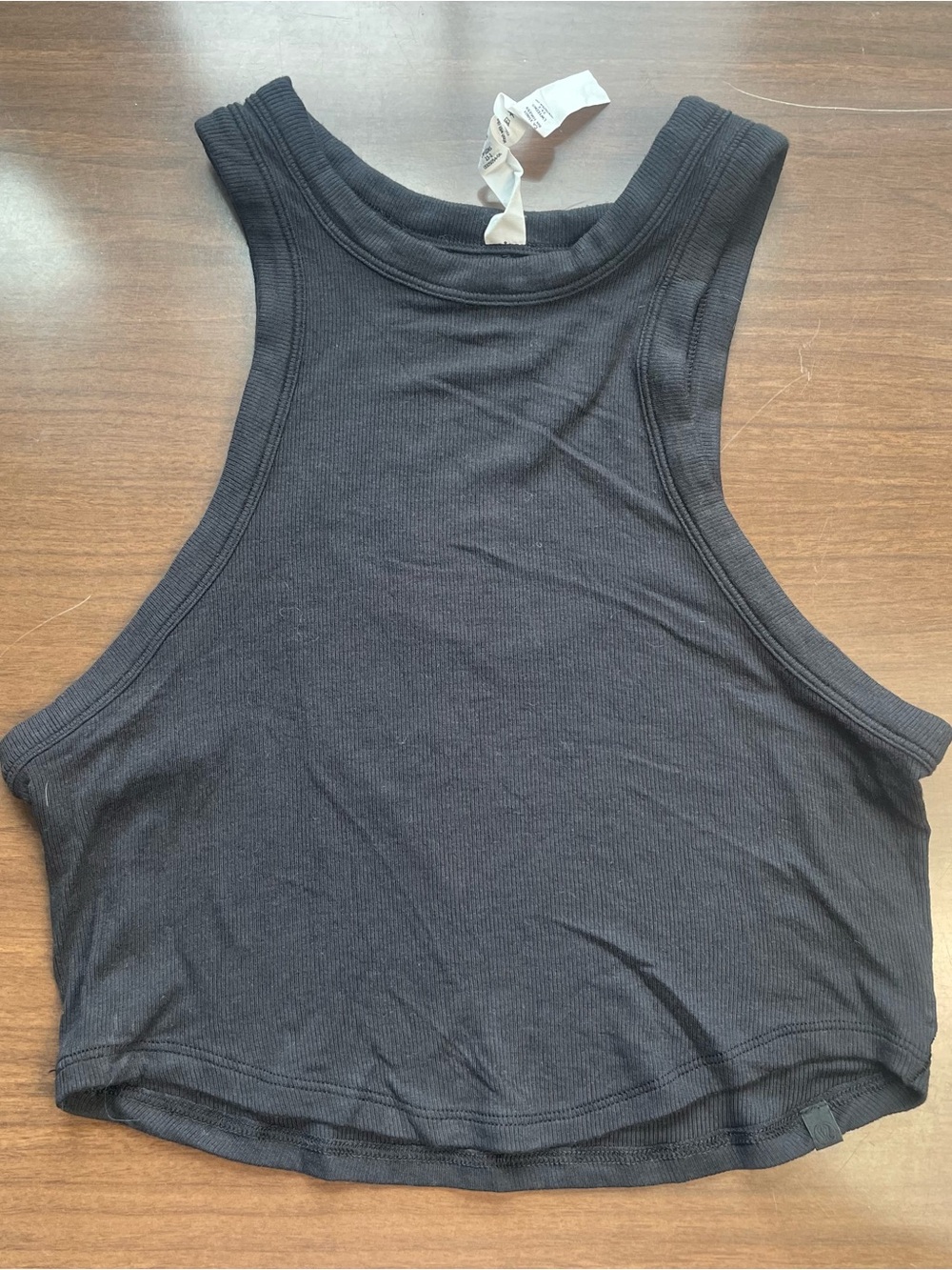 lululemon athletica Black Ribbed Cropped Tank